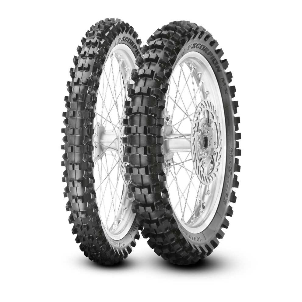 Gomme Nuove Pirelli 60/100 -12 36M SCORPION MX MID SOFT FR pneumatici nuovi Estivo